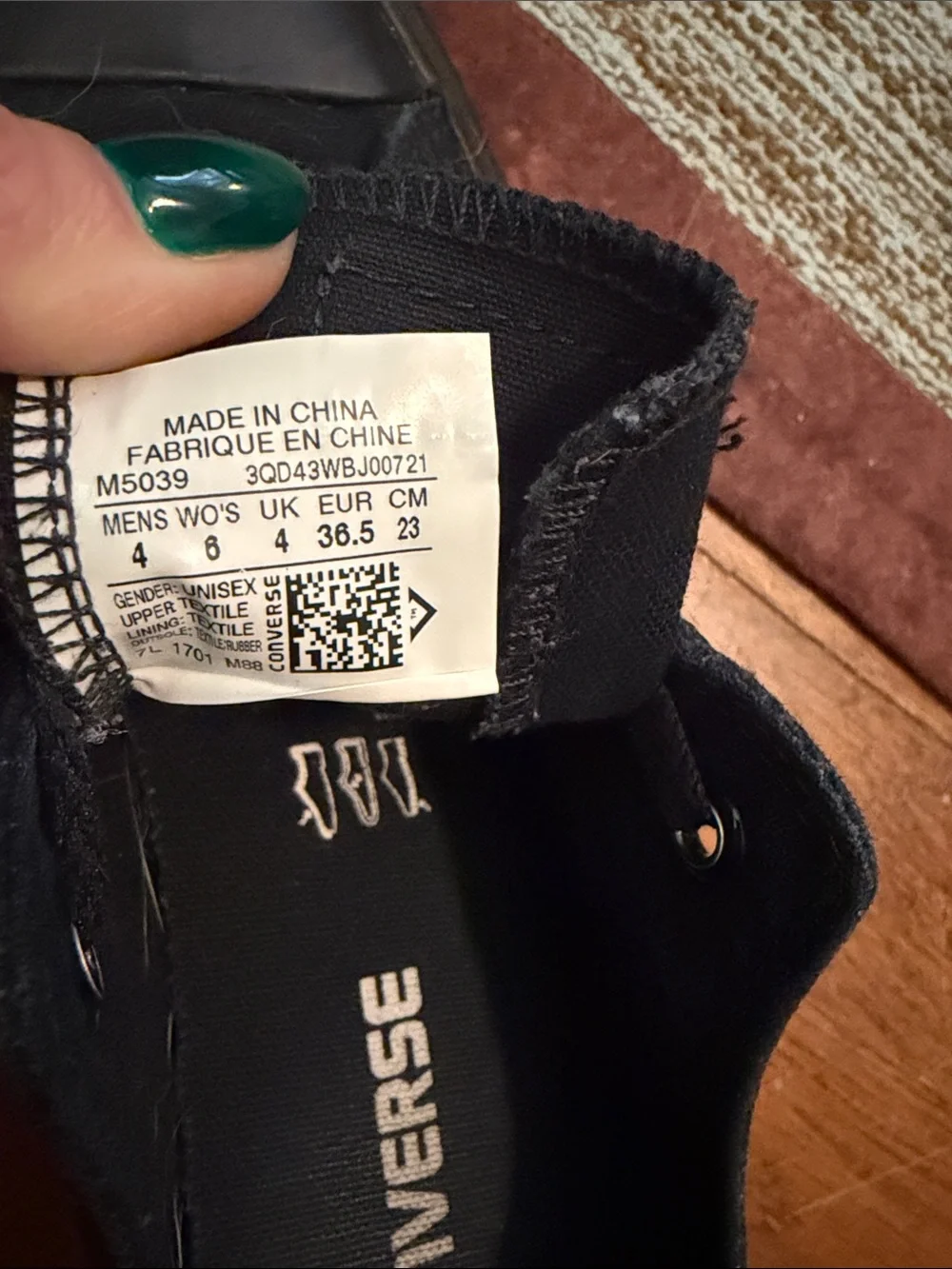 Unisex Converse Black Low-Top Canvas Sneakers - Picture 2 of 5